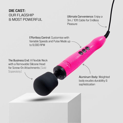 Doxy Die Cast Wand Massager HOT PINK - Adult Planet - Online Sex Toys Shop UK