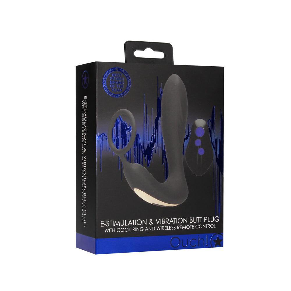 Ouch E Stimulation And Vibration Butt Plug And Cock Ring - Adult Planet - Online Sex Toys Shop UK Ouch E Stimulation And Vibration Butt Plug And Cock Ring - Adult Planet - Online Sex Toys Shop UK