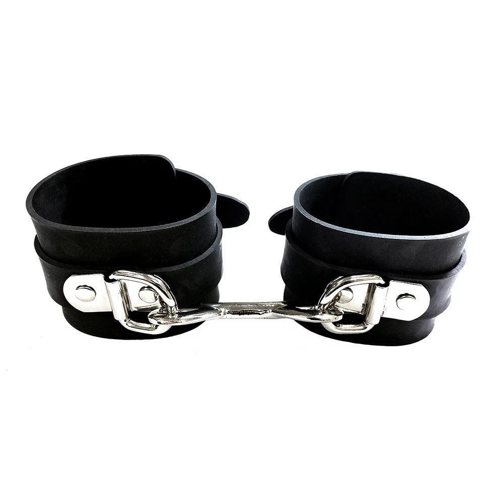 Rouge Garments Black Rubber Wrist Cuffs - Adult Planet - Online Sex Toys Shop UK Rouge Garments Black Rubber Wrist Cuffs - Adult Planet - Online Sex Toys Shop UK