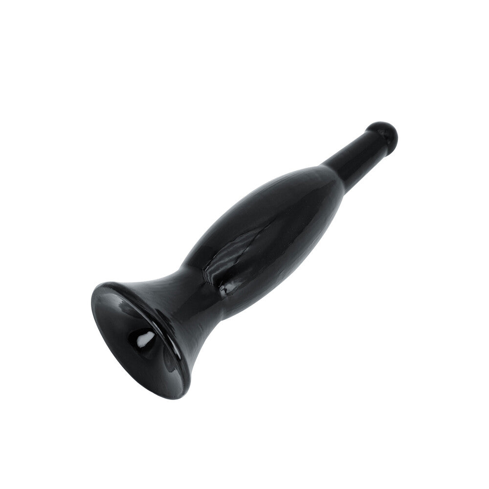 Large Black Silicone Butt Plug with Sliding Design for Sensual Play