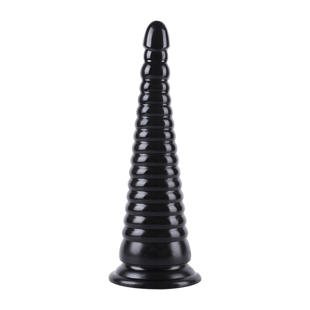 Hidden Desire Extreme Anal Cone XXL 13 Inches in Black PVC Material 