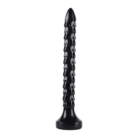 Black silicone anal snake XXL with 137 inches length and curved design