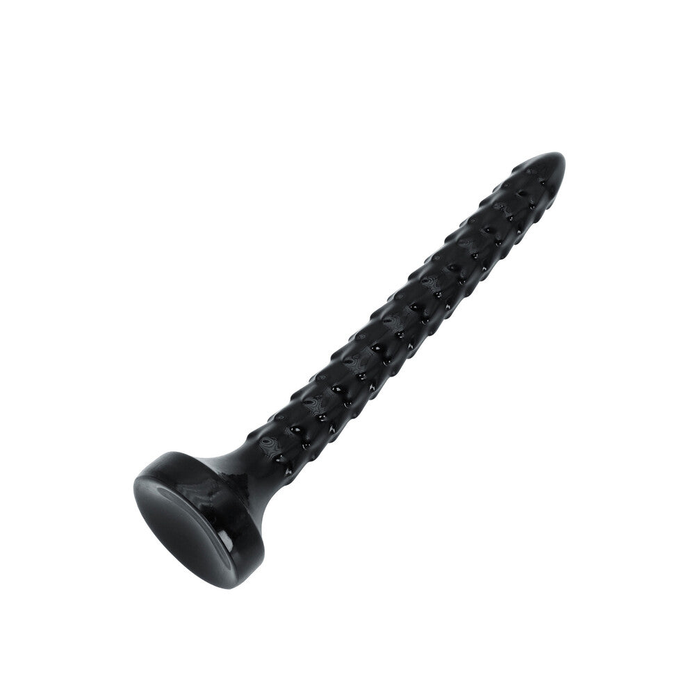 Long black silicone anal snake toy for extreme pleasure play