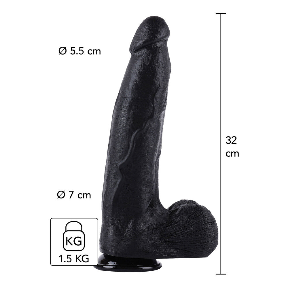 Hidden Desire Extreme Dildo XXL 125 Inch in bold black colour