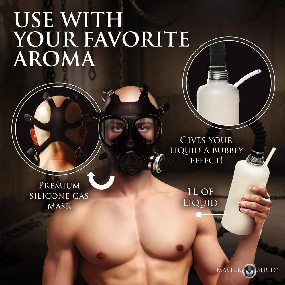 Premium Master Series gas mask with a refillable bottle for safety