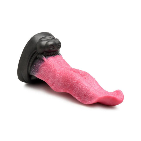 Wolfs Lick Maw Silicone Dildo in Black for Sensual Pleasure and Satisfaction