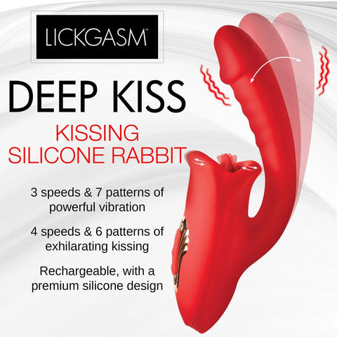 Silicone rabbit vibrator with powerful dual motors for deep stimulation