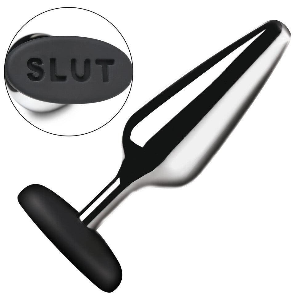 Master Series Butt Slut Metal and Silicone Butt Plug for anal pleasure