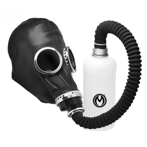 Master Series Dark Inhaler Gas Mask with Bottle for immersive experience