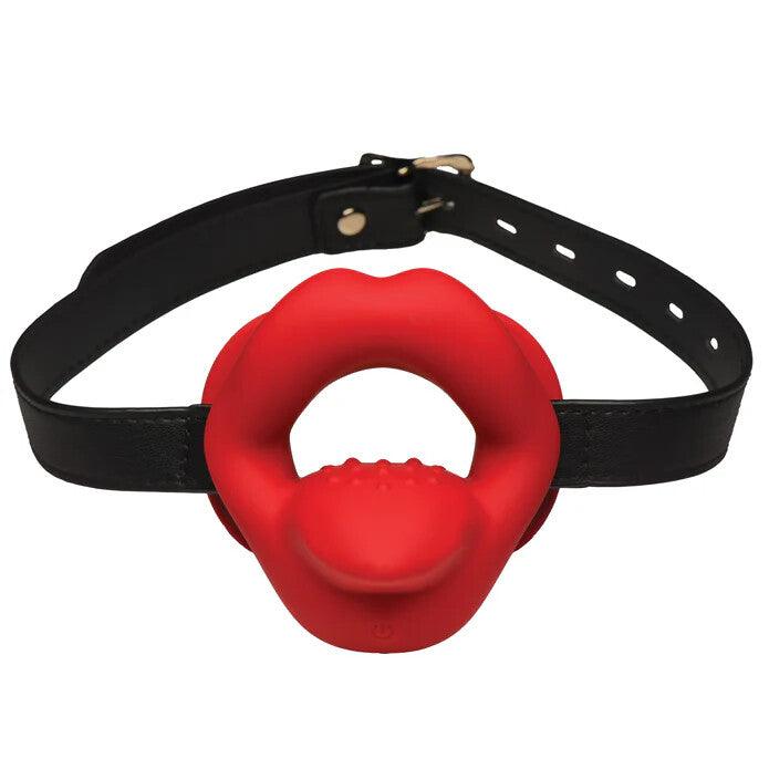 Master Series Vibrating Sissy Mouth Gag for BDSM role-playing and restraint