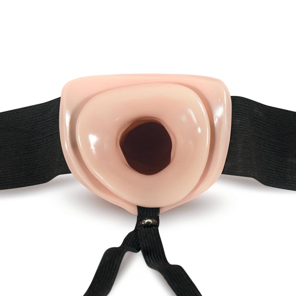 Hollow Strap On with 6 inches length and vanilla colour