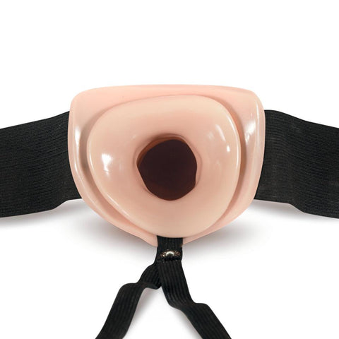 Hollow Strap On with 6 inches length and vanilla colour
