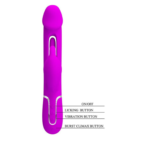  Woman holding Pretty Love Kampas Rechargeable Rabbit Vibrator in hand 