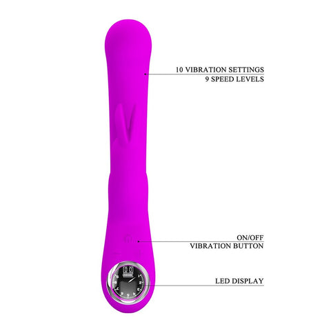 High-quality silicone Pretty Love Lamar LED Rechargeable Rabbit stimulator