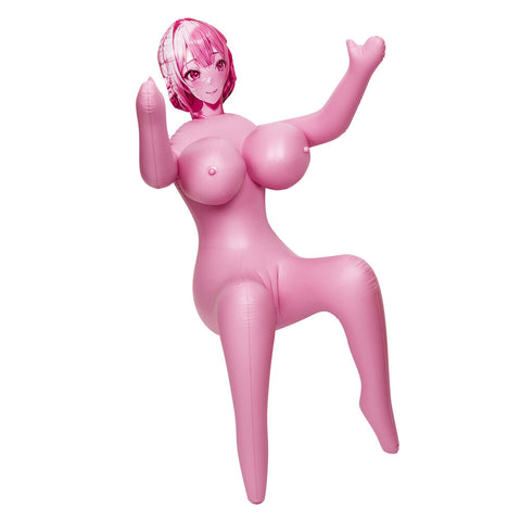 Life-size inflatable love doll with voluptuous breasts and firm nipples Perfect for anal, reverse cowgirl, doggy style and more 4-colour face 2 love holesWashing: Hot soapy water and toy cleanerColour: PinkFlexibility: SlightFor Who: MaleFeatures: 2 Love HolesMaterial: PVCBrand: California Exotic