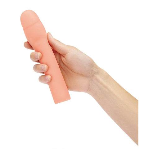  Comparison image showing the difference in size before and after using the Size Up Penis 2 Inch Extender