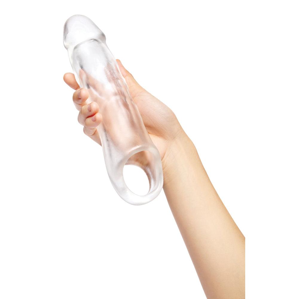 Transparent 3 inch extender for increasing penis size and pleasure