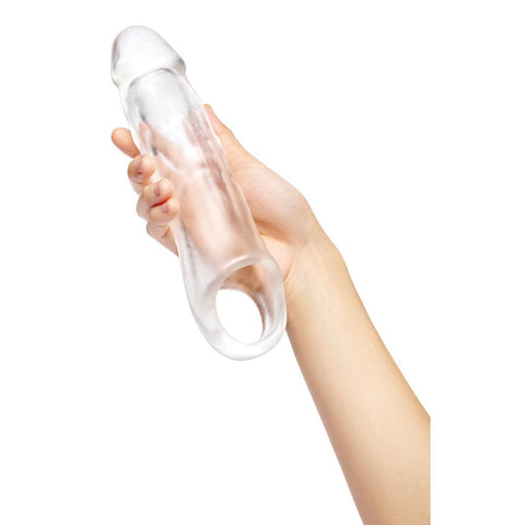 Transparent 3 inch extender for increasing penis size and pleasure