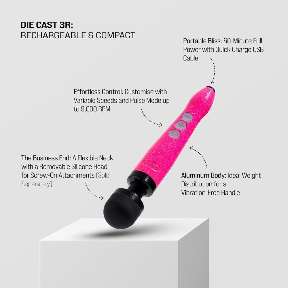 Doxy Die Cast Wand Rechargeable HOT PINK - Adult Planet - Online Sex Toys Shop UK