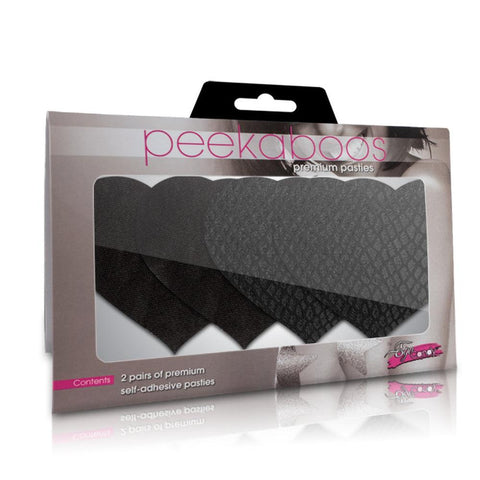 Peekaboo Pasties Black Hearts - Adult Planet - Online Sex Toys Shop UK