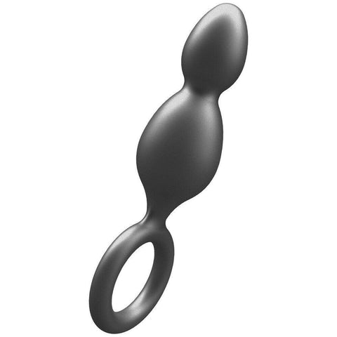 ToyJoy Buttocks The Plugger 2 Balls Metallic Silicone Plug - Adult Planet - Online Sex Toys Shop UK
