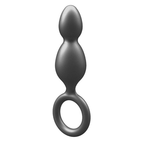 ToyJoy Buttocks The Plugger 2 Balls Metallic Silicone Plug - Adult Planet - Online Sex Toys Shop UK