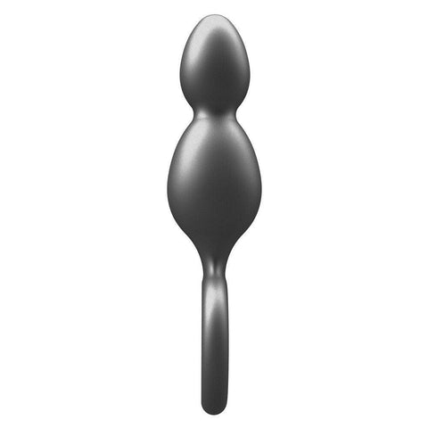ToyJoy Buttocks The Plugger 2 Balls Metallic Silicone Plug - Adult Planet - Online Sex Toys Shop UK