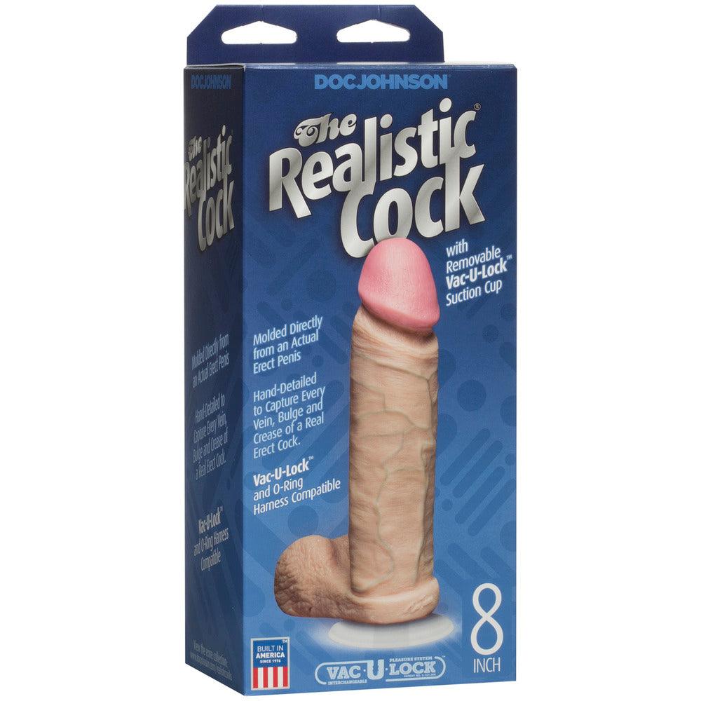 The Realistic Cock 8 Inch Dildo Flesh Pink - Adult Planet - Online Sex Toys Shop UK