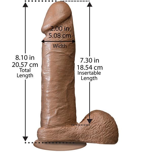 The Realistic Cock 8 Inch Dildo Flesh Brown - Adult Planet - Online Sex Toys Shop UK