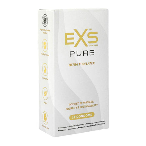 EXS Pur Ultra Thin Latex Condoms 12 Pack - Adult Planet - Online Sex Toys Shop UK