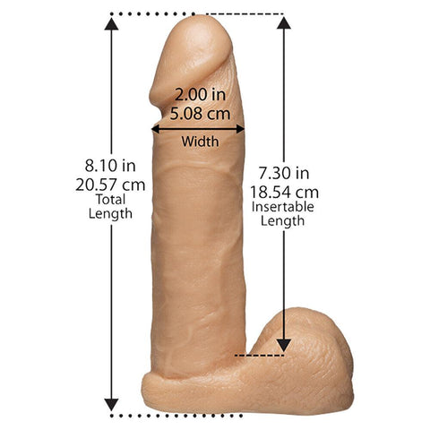 VacULock 8 Inch Realistic Cock Attachment Flesh Pink - Adult Planet - Online Sex Toys Shop UK