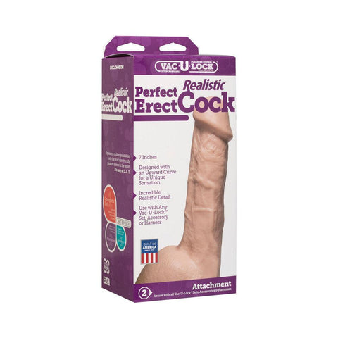 VacULock 7 Inch Perfect Erect Cock Attachment Flesh Pink - Adult Planet - Online Sex Toys Shop UK
