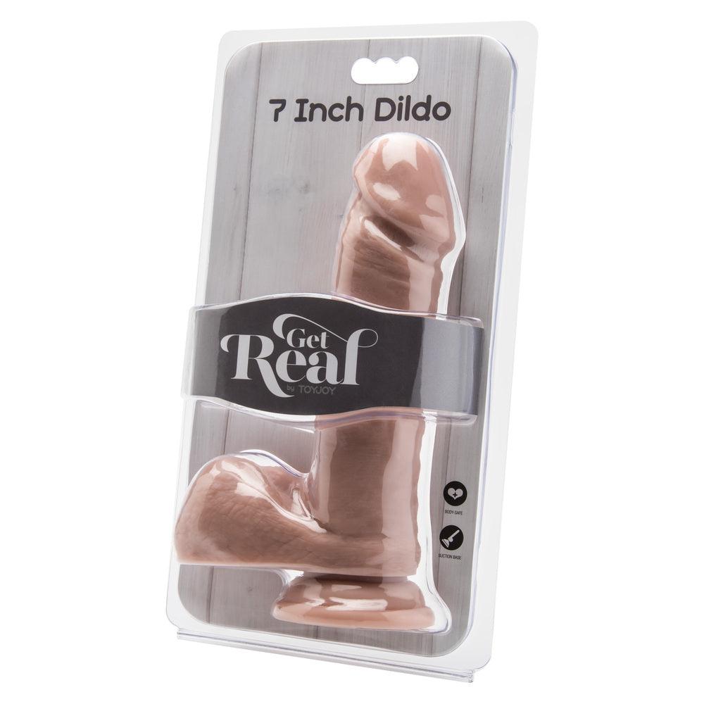 ToyJoy Get Real 7 Inch Dong With Balls Flesh Pink - Adult Planet - Online Sex Toys Shop UK