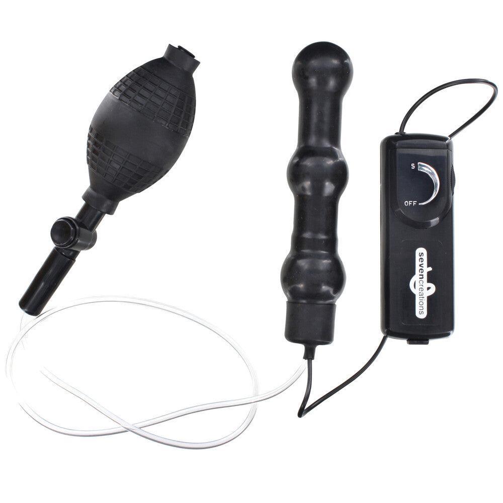 Zepplin Unisex Inflatable Vibrating Anal Wand Black - Adult Planet - Online Sex Toys Shop UK