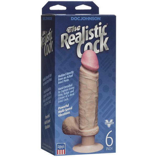The Realistic Cock 6 Inch Vibrating Dildo Flesh Pink - Adult Planet - Online Sex Toys Shop UK