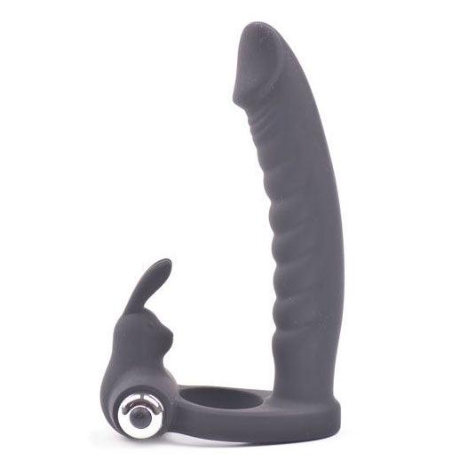 Fun Bunny Teaser Vibrating Rabbit Cock Ring Black - Adult Planet - Online Sex Toys Shop UK