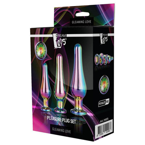 Gleaming Butt Plug Set Multicoloured - Adult Planet - Online Sex Toys Shop UK