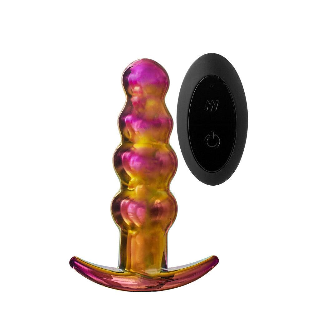 Glamour Glass Remote Control Beaded Butt Plug - Adult Planet - Online Sex Toys Shop UK