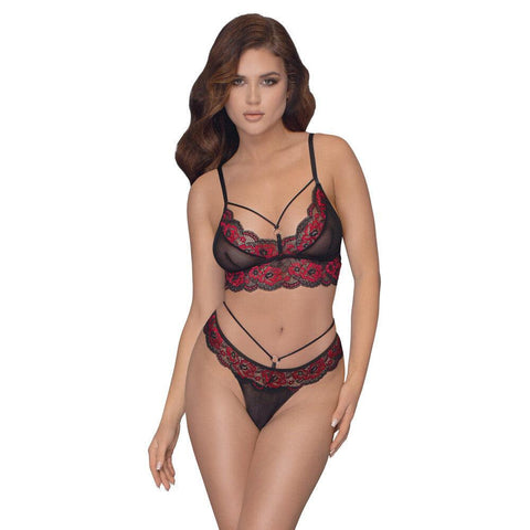 Cottelli Matching Lace Bra And String - Adult Planet - Online Sex Toys Shop UK