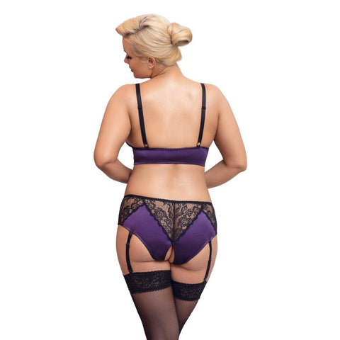 Cottelli Curves Bralette Suspender Set - Adult Planet - Online Sex Toys Shop UK