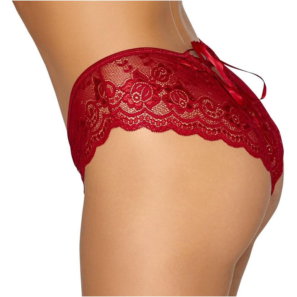 Cottelli Crotchless Panty Red - Adult Planet - Online Sex Toys Shop UK