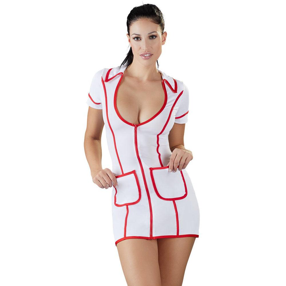 Cottelli Costumes White And Red Nurses Dress - Adult Planet - Online Sex Toys Shop UK