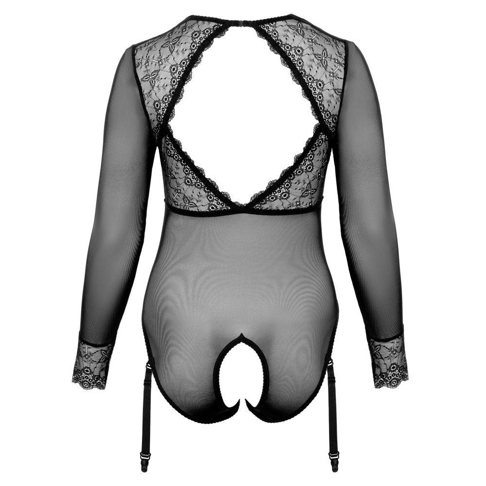 Cottelli Curves Long Sleeved Crotchless Body - Adult Planet - Online Sex Toys Shop UK