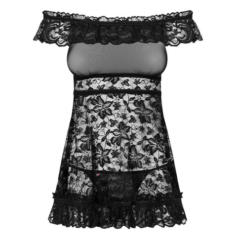 Obsessive Lacey Babydoll And String Black - Adult Planet - Online Sex Toys Shop UK