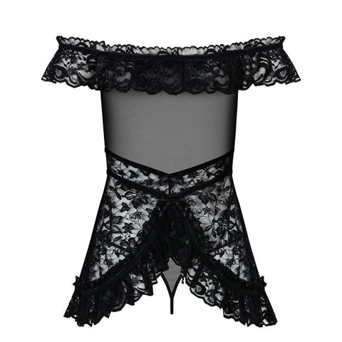 Obsessive Lacey Babydoll And String Black - Adult Planet - Online Sex Toys Shop UK