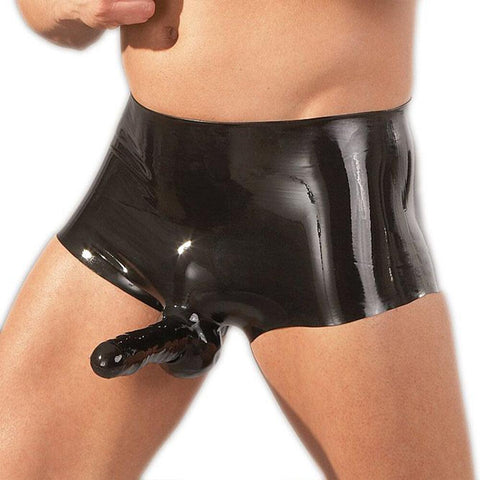 Latex Boxers With Penis Sleeve Black - Adult Planet - Online Sex Toys Shop UK