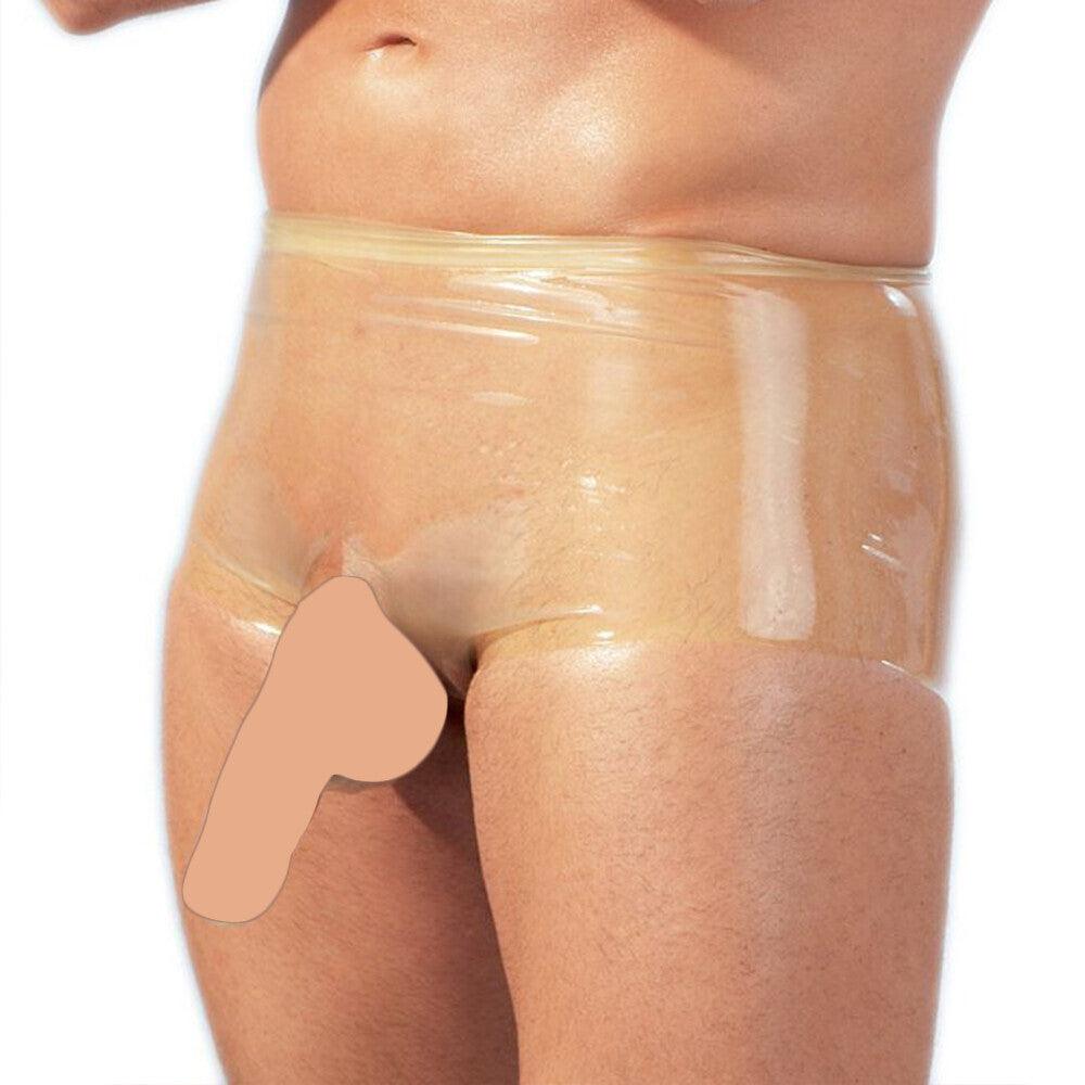 Latex Boxers With Penis Sleeve Clear - Adult Planet - Online Sex Toys Shop UK