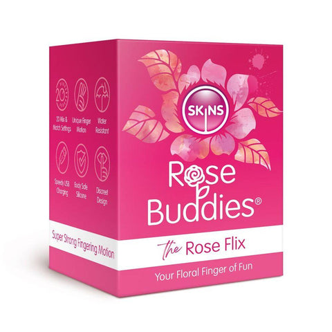 Skins Rose Buddies The Rose Flix Clitoral Massager Pink - Adult Planet - Online Sex Toys Shop UK