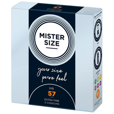 Mister Size 57mm Your Size Pure Feel Condoms 3 Pack - Adult Planet - Online Sex Toys Shop UK