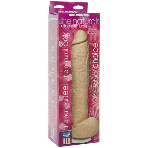 The Naturals 12 Inch Dong With Balls - Adult Planet - Online Sex Toys Shop UK